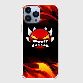 Чехол для iPhone 13 Pro Max с принтом Geometry Dash Fire. в Ухте,  |  | Тематика изображения на принте: 2d | arcade | demon | game | geometry dash | levels | meltdown | robtop | smile | аркада | геометрический тире | демон | раннер | смайлы | уровни | эмоции