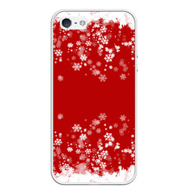 Чехол для iPhone 5/5S матовый Вечный снегопад: в Ухте, Силикон | Область печати: задняя сторона чехла, без боковых панелей | 2021 | 2022 | happy new year | happy new year 2022 | новый год | новый год 2022 | праздник | снежинки