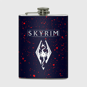 Фляга с принтом TESV: SKYRIM   Брызги в Ухте, металлический корпус | емкость 0,22 л, размер 125 х 94 мм. Виниловая наклейка запечатывается полностью | Тематика изображения на принте: bethesda | elder | game | games | logo | online | paint | rpg | scrolls | skyrim | tes | the | бетесда | брызги | дракон | драконы | игра | игры | краска | лого | онлайн | рпг | символ | символы | скайрим | тес | тэс