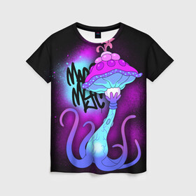 Женская футболка 3D с принтом Корпорация Заговор   Magic Myc в Ухте, 100% полиэфир ( синтетическое хлопкоподобное полотно) | прямой крой, круглый вырез горловины, длина до линии бедер | cognito inc | inside job | magic myc | shadow government | волшебный майк | гриб | когнито | корпорация заговор | мультфильм | супер майк | теневое правительство | теории заговора