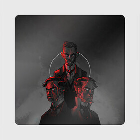 Магнит виниловый Квадрат с принтом Дисонорд Арт в Ухте, полимерный материал с магнитным слоем | размер 9*9 см, закругленные углы | Тематика изображения на принте: dishonored | disonord | game | games | дисонорд | игра | игры