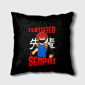 Подушка 3D с принтом CERTIFIED SENPAI в Ухте, наволочка – 100% полиэстер, наполнитель – холлофайбер (легкий наполнитель, не вызывает аллергию). | состоит из подушки и наволочки. Наволочка на молнии, легко снимается для стирки | ahegao | anime | kawai | kowai | manga | oppai | otaku | sempai | senpai | sugoi | waifu | yandere | аниме | ахегао | вайфу | ковай | манга | отаку | семпай | сенпай | тренд