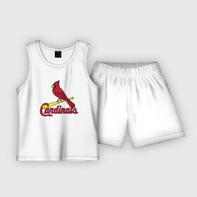 Детская пижама с шортами хлопок с принтом St. Louis Cardinals в Ухте,  |  | baseball | bat | bird | sport | st louis | team | usa | бейсбол | бита | птица | сентлуис | спорт | сша