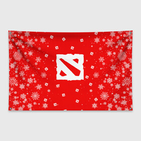 Флаг-баннер с принтом НОВОГОДНИЙ ДОТА 2 НОВЫЙ ГОД DOTA 2 в Ухте, 100% полиэстер | размер 67 х 109 см, плотность ткани — 95 г/м2; по краям флага есть четыре люверса для крепления | 2022 | bristleback | dota | dota 2 | dota 2 новогодний | dota2 | heroes | invoker | lina | og team | pudge | shadow | shadow fiend | team liquid | team spirit | the international | windranger | бристелбек | бристл | дота | дота 2 | дота2 | новогодний свит