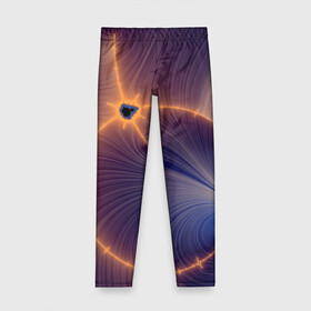 Детские леггинсы 3D с принтом Black Hole Tribute design в Ухте, полиэстер 85%, спандекс 15% | эластичный пояс, зауженный крой | астрономия | астрофизика | вселенная | галактика | звезда | космос | фрактал | черная дыра