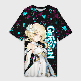 Платье-футболка 3D ГЕНШИН ИМПАКТ ЛЮМИН, НЕОНОВЫЕ СЕРДЕЧКИ: в Ухте,  |  | anime | genshin impact | heart | lumin | neon | аниме | геншен импакт | геншин импакт | геншин эмпакт | геншинимпакт | игры | люмин | неон | персонажи | сердце