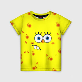 Детская футболка 3D Губка БОБ 2022: в Ухте, 100% гипоаллергенный полиэфир | прямой крой, круглый вырез горловины, длина до линии бедер, чуть спущенное плечо, ткань немного тянется | губка боб | желтый | квадратные штаны | мультфильм | смайлик | спанч боб