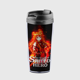 Термокружка-непроливайка с принтом Рафталия в огне - The Rising of the Shield Hero в Ухте, внутренняя часть — пищевой пластик, наружная часть — прозрачный пластик, между ними — полиграфическая вставка с рисунком | объем — 350 мл, герметичная крышка | anime | light novel | manga | rafutaria | the rising of the shield hero | аниме | восхождение героя щита | енотовидная собака | императрица кутенро | клановый герой | клановый герой катаны | манга | повелительница | рабыня
