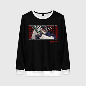 Женский свитшот 3D с принтом Demon Slayer | manga в Ухте, 100% полиэстер с мягким внутренним слоем | круглый вырез горловины, мягкая резинка на манжетах и поясе, свободная посадка по фигуре | demon slayer | kimetsu no yaiba | аниме | демоны | клинок рассекающий демонов | манга
