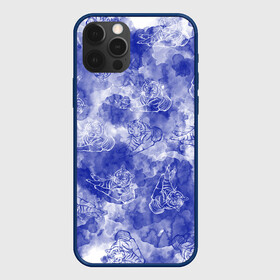 Чехол для iPhone 12 Pro Max с принтом Тигр гжель в Ухте, Силикон |  | гжель | дикие кошки | новый год | символ года | тигр