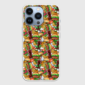 Чехол для iPhone 13 Pro с принтом Быстрое Питание и Напитки в Ухте,  |  | burger | cheeseburger | fast food | hamburger | hot dog | pizza | блюдо | бургер | быстрое питание | гамбургер | еда | жратва | завтрак | картошка фри | кола | корм | кушанье | макдоналдс | обед | перекус | пицца | пища | повар