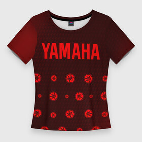 Женская футболка 3D Slim ЯМАХА + Карбон: в Ухте,  |  | auto | logo | moto | motor | symbol | yamaha | авто | автомобиль | гонки | знак | карбон | лого | логотип | логотипы | марка | машина | мото | мотоцикл | мотоциклы | паттерн | символ | символы | ямаха