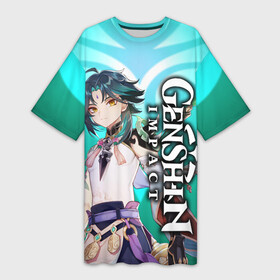 Платье-футболка 3D с принтом СЯО  АДЕПТ XIAO  ГЕНШИН в Ухте,  |  | anemo | anime | game | genshin | impact | lumin | paimon | xiao | анемо | аниме | аякс | геншин | игра | импакт | итэр | люмин | молитва | охотник на демонов | паймон | путешественник | сяо | тейват