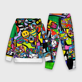 Детский костюм 3D (с толстовкой) с принтом Romero Britto   emoji в Ухте,  |  | brazilian artist | bright colors | cubism | emoji | emoticons | graffiti | pop art | romero britto | бразильский художник | граффити | кубизм | ромеро бритто | смайлики | эмодзи | яркие цвета