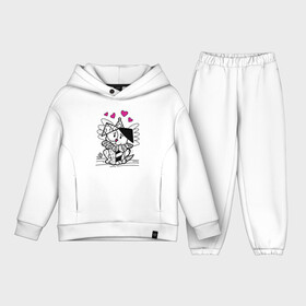 Детский костюм хлопок Oversize с принтом Puppy with wings. в Ухте,  |  | brazilian artist | bright colors | cubism | dog | emoji | graffiti | heart | pop art | puppy | romero britto | wings | бразильский художник | граффити | день святого валентина | крылья | кубизм | любовь | ромеро бритто | сердечк