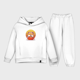 Детский костюм хлопок Oversize с принтом Shiba Inu and Ramen в Ухте,  |  | anime | dog | food | sun | акита | аниме | еда | китай | лапша | милый | мимими | рамен | сиба ину | собака | суши | япония
