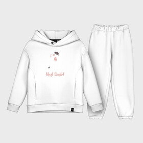 Детский костюм хлопок Oversize с принтом Hey Dude в Ухте,  |  | dude | ears | fangs | hype | jaw | muzzle | nose | paws | puppy | staffordshire terrier | tail | tongue | клыки | лапы | нос | пасть | стаффордширский терьер | уши | хайп | хвост | чувак | щенок | язык