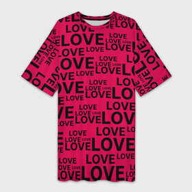 Платье-футболка 3D LОVE  ЛЮБОВЬ: в Ухте,  |  | day | heart | love | pattern | romantic | valentine | valentines | амур | валентина | влюбленные | влюбленных | всех | день | любовь | паттерн | романтика | романтичность | святого | сердечки | сердечко | сердце