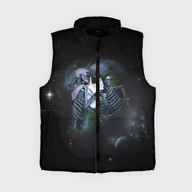 Женский жилет утепленный 3D Галактическая беспредельная любовь: в Ухте,  |  | galaxy | kiss | love | planet | skeleton | skull | space | star | unity | галактика | единство | звезда | космос | любовь | поцелуй | скелет | череп