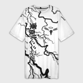 Платье-футболка 3D с принтом Токийские мстители  Tokyo Revengers в Ухте,  |  | anime | tokyo revengers | аниме | брызги краски | краска | лого | логотип | мультсериал | мультфильм | токийские мстители
