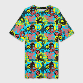 Платье-футболка 3D Биткоины (Bitcoins): в Ухте,  |  | bitcoin | ethere | альткоин | банк | бизнес | биткоин | блокчейн | богатство | виртуальная валюта | деньги | золото | интернет | капитал | кошелёк | криптовалюта | криптография | лайткоин | майнинг