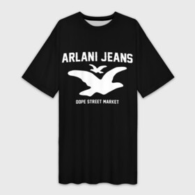 Платье-футболка 3D Узор Black Orlani Jeans (Dope Street Market): в Ухте,  |  | armani | jeans | армани | джинс | модные | узор | хайп | шмот