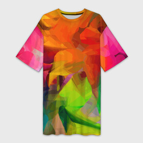 Платье-футболка 3D с принтом Color pattern  Fashion 2024 в Ухте,  |  | abstraction | color | fashion | pattern | vanguard | абстракция | авангард | мода | узор | цвет