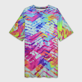 Платье-футболка 3D с принтом Color vanguard pattern в Ухте,  |  | color | fashion | pattern | vanguard | авангард | мода | узор | цвет