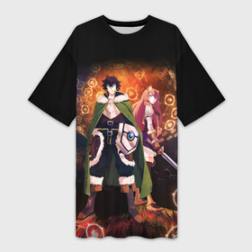 Платье-футболка 3D с принтом Рафталия и Наофуми в Ухте,  |  | anime | iwatani | naofumi | naofumi iwatani | raphtalia | shield hero | the rising | аниме | восхождение героя щита | герои | грасс | иватани | наофуми | наофуми иватани | рафталия | садина