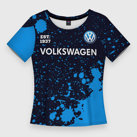 Женская футболка 3D Slim ФОЛЬКСВАГЕН  Est. 1937  Краска: в Ухте,  |  | auto | est 1937 | logo | moto | paint | symbol | volkswagen | авто | автомобиль | брызги | гонки | знак | краска | лого | логотип | логотипы | марка | машина | мото | символ | символы | фольксваген