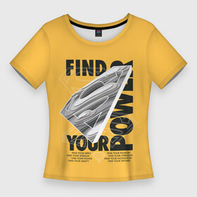 Женская футболка 3D Slim с принтом Это Супермен в Ухте,  |  | dc | герой | знак | кларк кент | комиксы | логотип | надписи | супермен