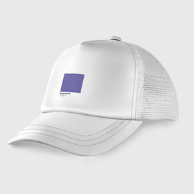Детская кепка тракер с принтом Pantone  Very Peri в Ухте, Козырек - 100% хлопок. Кепка - 100% полиэстер, Задняя часть - сетка | универсальный размер, пластиковая застёжка | pantone | very peri | вери пери | вери пери пантон | виолет | сирень | фиолет | цвет года