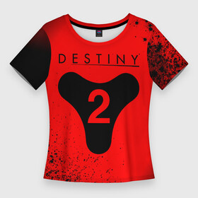Женская футболка 3D Slim с принтом DESTINY 2  Арт в Ухте,  |  | destiny | destiny 2 | logo | mmo | mmorpg | online | rpg | дестини | дестини 2 | игра | игры | краска | краски | лого | логотип | ммо | мморпг | онлайн | рпг | символ | символы