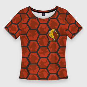 Женская футболка 3D Slim с принтом Samurai Fighting Stance в Ухте,  |  | aku | animated series | cn_3138415_006275 | demon | jack | mult | samurai | samurai jack | shtatcn | the samurai | аку | демон | джек | мульт | мультик | мультфильм | самурай | самурай джек