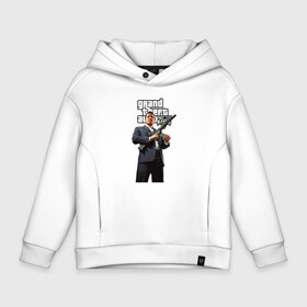 Детское худи Oversize хлопок с принтом GTA 5 Gangster в Ухте, френч-терри — 70% хлопок, 30% полиэстер. Мягкий теплый начес внутри —100% хлопок | боковые карманы, эластичные манжеты и нижняя кромка, капюшон на магнитной кнопке | Тематика изображения на принте: automat | gangster | gta | gta 5 | mafia | man | reload | автомат | гангстер | гта | гта 5 | мафия | мужик | перезарядка