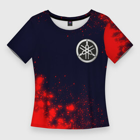 Женская футболка 3D Slim YAMAHA  Краска: в Ухте,  |  | auto | logo | moto | motor | paint | symbol | yamaha | авто | автомобиль | брызги | гонки | знак | краска | лого | логотип | логотипы | марка | машина | мото | мотоцикл | мотоциклы | символ | символы | ямаха