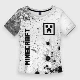 Женская футболка 3D Slim МАЙНКРАФТ  КРИПЕР  Арт: в Ухте,  |  | craft | creeper | dungeons | game | games | logo | mine | minecraft | miner | zombie | данжен | зомби | игра | игры | краска | краски | крафт | крипер | лого | логотип | майкрафт | майн | майнкрафт | символ