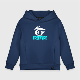 Детское худи Oversize хлопок с принтом Free Fire - неон в Ухте, френч-терри — 70% хлопок, 30% полиэстер. Мягкий теплый начес внутри —100% хлопок | боковые карманы, эластичные манжеты и нижняя кромка, капюшон на магнитной кнопке | Тематика изображения на принте: free fire | free fire battlegrounds | garena | garena free fire | гарена | игра | фри фаер | шутер