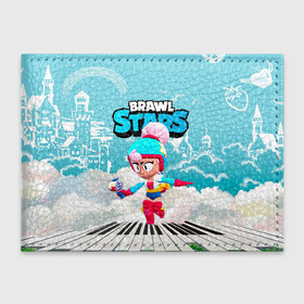 Обложка для студенческого билета с принтом JANET ДЖАНЕТ ПРЫГАЕТ ПО НОТАМ в Ухте, натуральная кожа | Размер: 11*8 см; Печать на всей внешней стороне | brawl | brawl stars | brawlstars | brawl_stars | janet | бравлстарс | джанет | хроматический боец