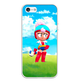 Чехол для iPhone 5/5S матовый с принтом JANET BRAWLSTARS ДЖАНЕТ в Ухте, Силикон | Область печати: задняя сторона чехла, без боковых панелей | brawl | brawl stars | brawlstars | brawl_stars | janet | бравлстарс | джанет | хроматический боец