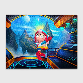 Обложка для студенческого билета с принтом JANET BRAWLSTARS ДЖАНЕТ в Ухте, натуральная кожа | Размер: 11*8 см; Печать на всей внешней стороне | brawl | brawl stars | brawlstars | brawl_stars | janet | бравлстарс | джанет | хроматический боец