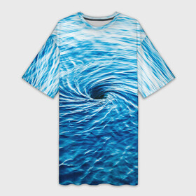 Платье-футболка 3D с принтом Водоворот  Океан в Ухте,  |  | element | ocean | sea | water | whirlpool | вода | водоворот | море | океан | стихия