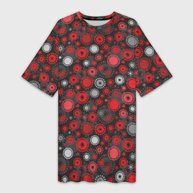 Платье-футболка 3D Остатки вируса: в Ухте,  |  | антитела | бактерия | вирус | корона | паттерн