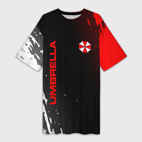 Платье-футболка 3D с принтом resident evil  амбрелла в Ухте,  |  | ada wong | biohazard | leon | nemesis | project resistance | raccoon city | re2 | resident evil 3 | rpd | stars | umbrella | ада вонг | амбрелла | немесис | ужасы