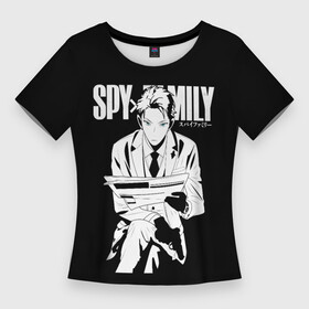 Женская футболка 3D Slim с принтом SPY X FAMILY  СЕМЬЯ ШПИОНА  ЛОЙД в Ухте,  |  | anya | forger | loid | spy family | spy x family | yor | аниме | аня | йор | лойд | семья | форджер | шпиона