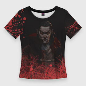 Женская футболка 3D Slim с принтом Vampire Survivors art в Ухте,  |  | ame | games | vampire | vampire survivors | вампир | вампир выживание | вампир сурвайворс | игра | игры