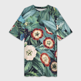 Платье-футболка 3D с принтом Цветы Полуночные в Ухте,  |  | flowers | букет | природа | растение | флора | цветы