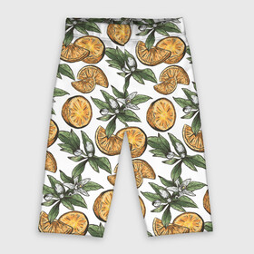 Велосипедки 3D с принтом Узор из тропических апельсинов в Ухте,  |  | drawn | fruit | frukt | frukti | frukty | hand | handdrawn | orange | pattern | summer | tropical | апельсины | вручную | лето | паттерн | рисунок от руки | фруктовый узор