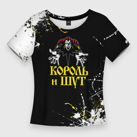 Женская футболка 3D Slim с принтом король и шут  клоун  краски в Ухте,  |  | rock | андрей князев | горшок | киш | князь | король | король и шут | мертвый анархист | михаил горшенев | музыка | проклятый старый дом | рок | шут