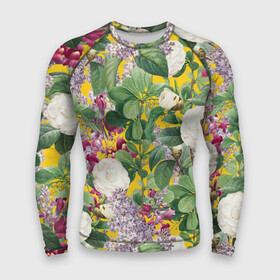 Мужской рашгард 3D Цветы Сирень и Белые Бегонии: в Ухте,  |  | flowers | бегонии | букет | природа | растение | сирень | флора | цветы